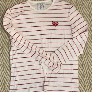Long sleeved striped T-shirt
